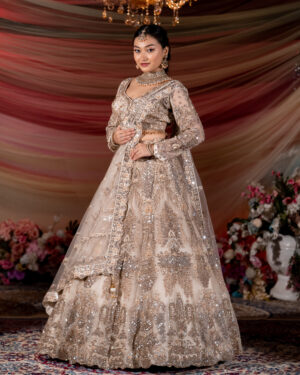 Ivory Royale Mirror-Embroidered Lehenga Set