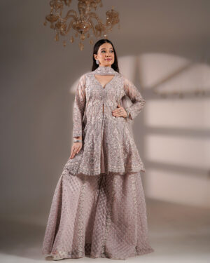 Blush Frost Sharara Ensemble