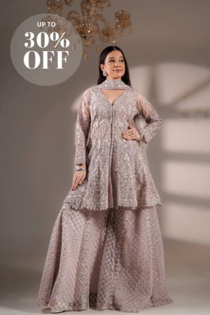Blush Frost Sharara Ensemble