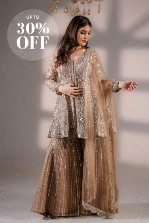 Bronze Radiance Sharara Set